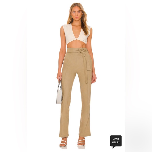 MAJORELLE Ameera Pant in Taupe Green - Picture 5 of 9